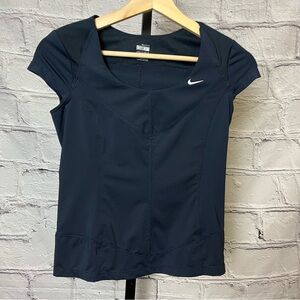 Navy Blue NIKE Fit Dri Athletic Tennis shirt